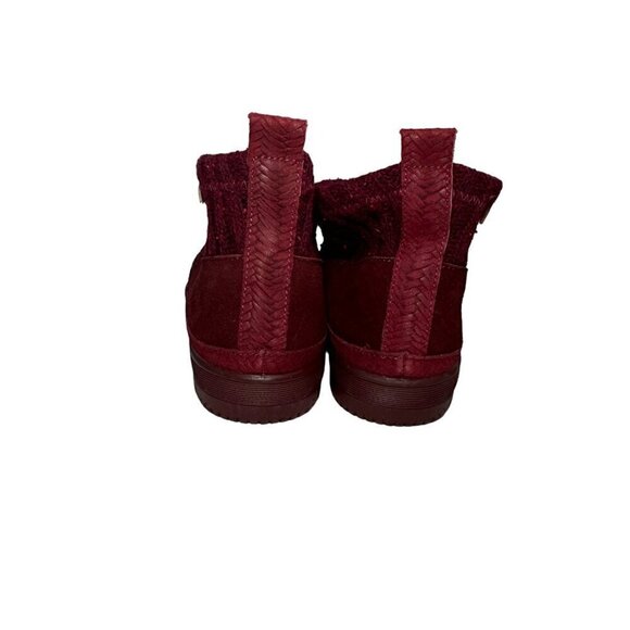 Toni Pons Gigi Booties Burgundy Suede Knit Cuff Sundance 40, US 9 - 9.5 New - Picture 6 of 7